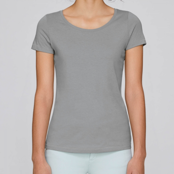 camiseta-ecologica-mujer-gris-lisa