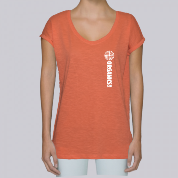 camiseta-ecologica-mujer-naranja-sport